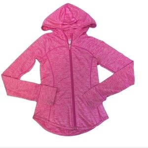 90 Degree By Reflex Girls Pink Lightweight Zip Up Sweater/Jacket- Size S (7-8)